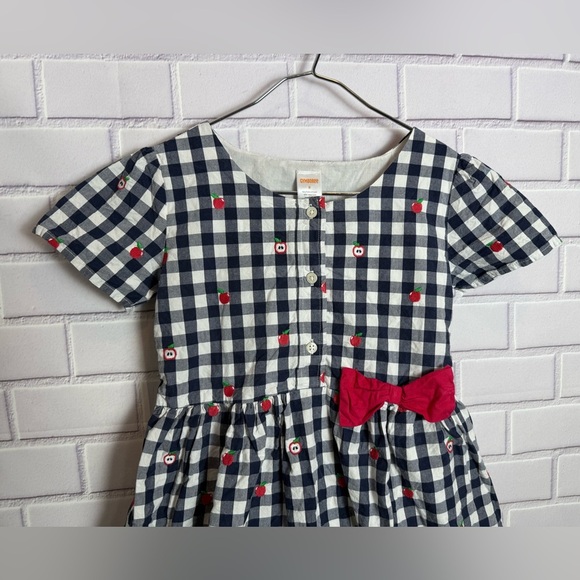 GYMBOREE Charming Checkered Kids Dress with Red Accents/size 8 - Picture 3 of 7